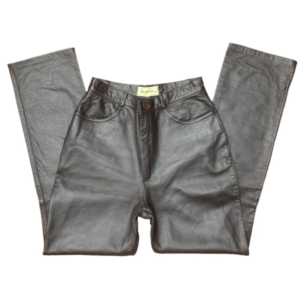 vintage leather pants dark brown genuine leather